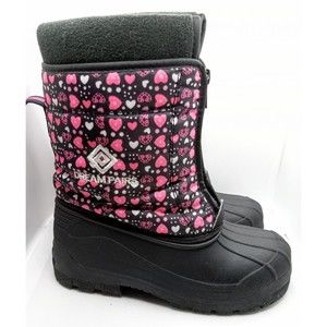 Dream Pairs Girls Snow Boots Size 2 Pink 3M Thinsulate Waterproof Winter Shoe